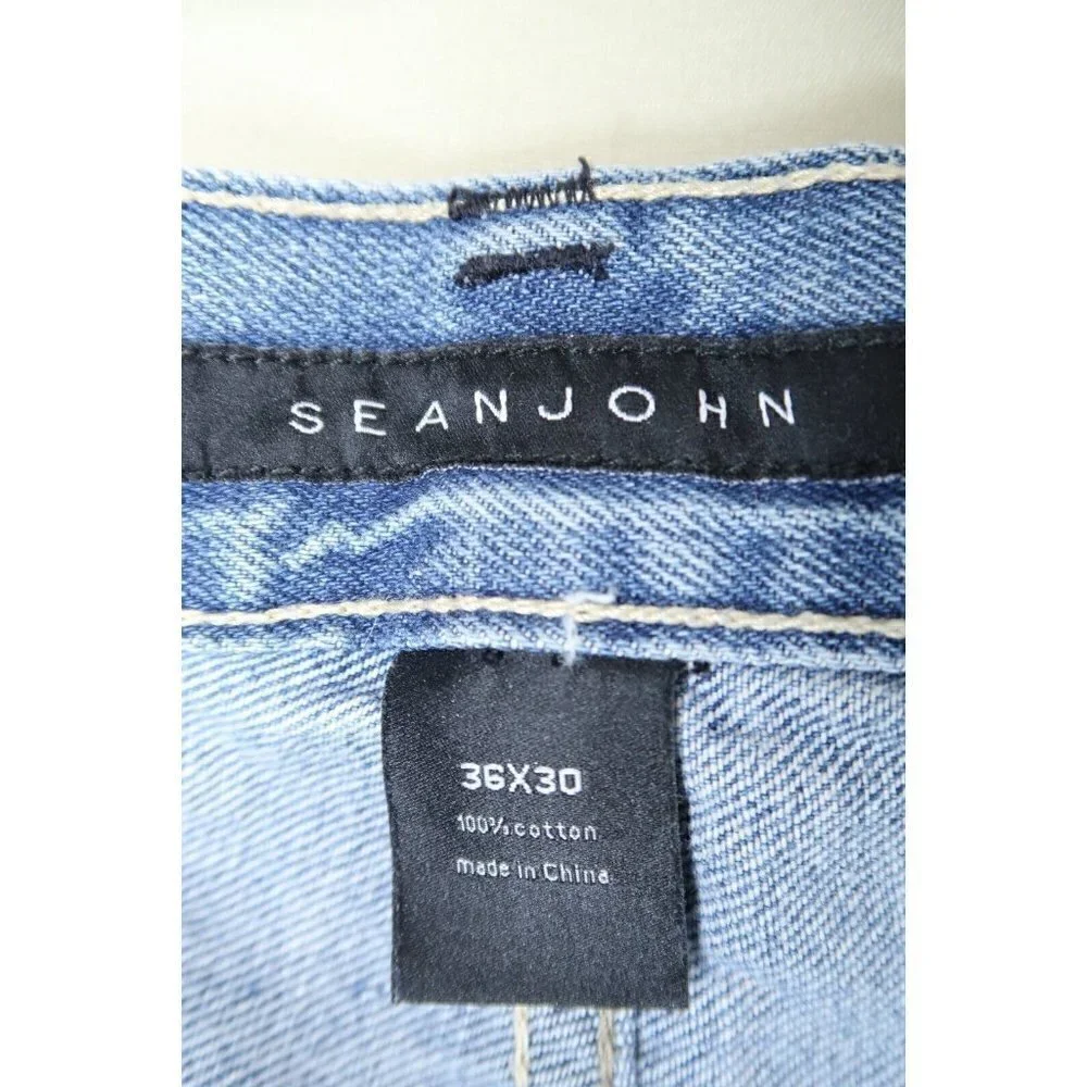Sean John Jeans Light Wash Hamilton Classic Relaxed Fit Denim Men's 39x29 Y2K